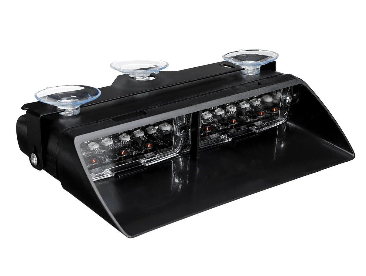 Dashboard flitser - ORANJE - 17 patronen - 16 LED Dashboard flitser - ORANJE - 17 patronen - 16 LED